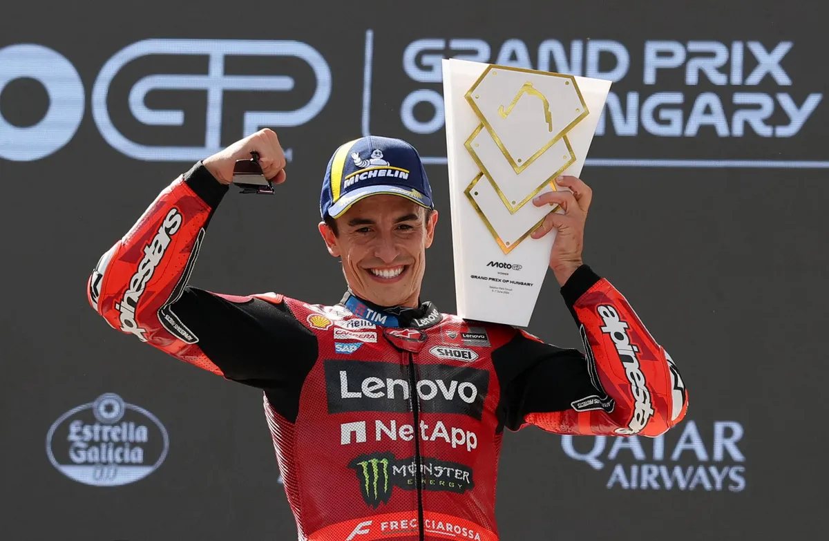 မာ့ခ် မာကွက်ဇ် ဟန်ဂေရီ MotoGP အနိုင်ရရှိမှုဖြင့် အသက်မွေးဝမ်းကျောင်း အောင်ပွဲ ၁၀၀ ပြည့်