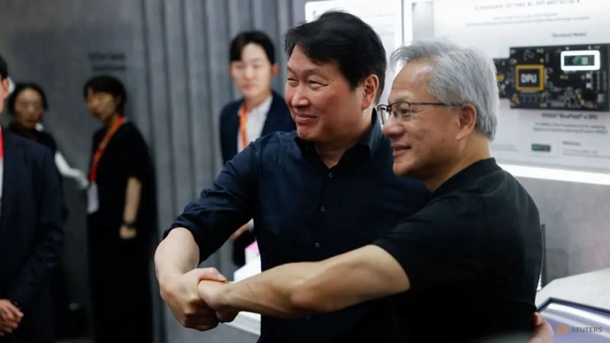 Nvidia နှင့် SK တို့ ပူးပေါင်းဆောင်ရွက်မှုအစီအစဉ်ကို အသေးစိတ်ထုတ်ဖော်မည်၊ Jensen Huang က ချစ်ပ်ပြားပြတ်လပ်မှု ကြာရှည်မည်ဟု သတိပေး။