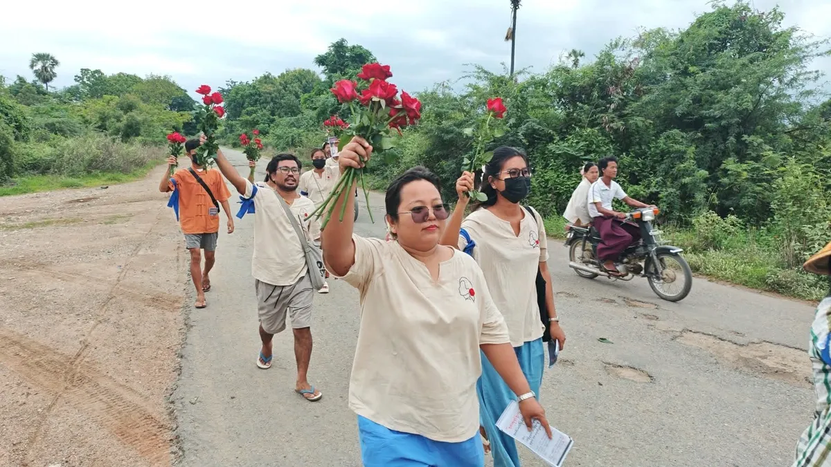 ဒေါ်အောင်ဆန်းစုကြည် ၈၁ နှစ်ပြည့်မွေးနေ့ နှင်းဆီဝတ်မှုံ ကဗျာရွတ်ပွဲ ယင်းမာပင်တွင် ပြုလုပ်