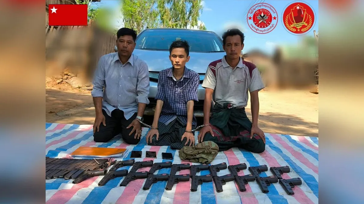 နတ်မောက်တွင် ဗိုလ်မှူးအပါအဝင် ၃ ဦးကို လက်နက်ခဲယမ်းများဖြင့် တော်လှန်ရေးတပ် ဖမ်းဆီး
